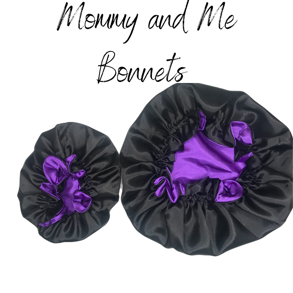 Mommy and me Satin Bonnets